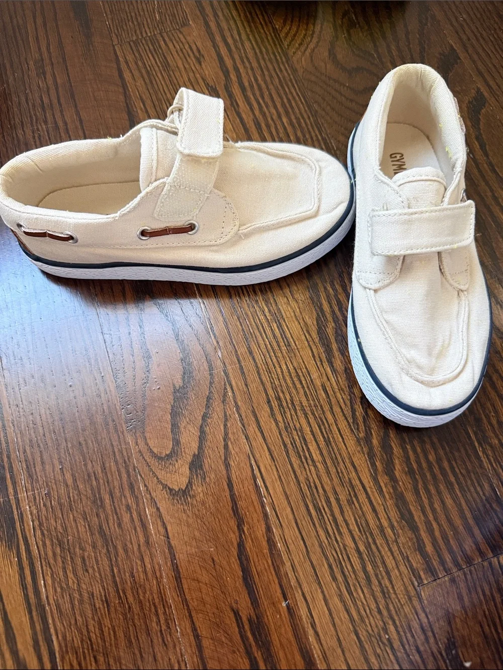 Gymboree Cream Canvas Hook-and-Loop Kids Sneakers